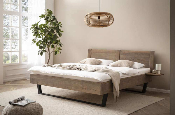 Wildeiche Massivholzbett Premium 605