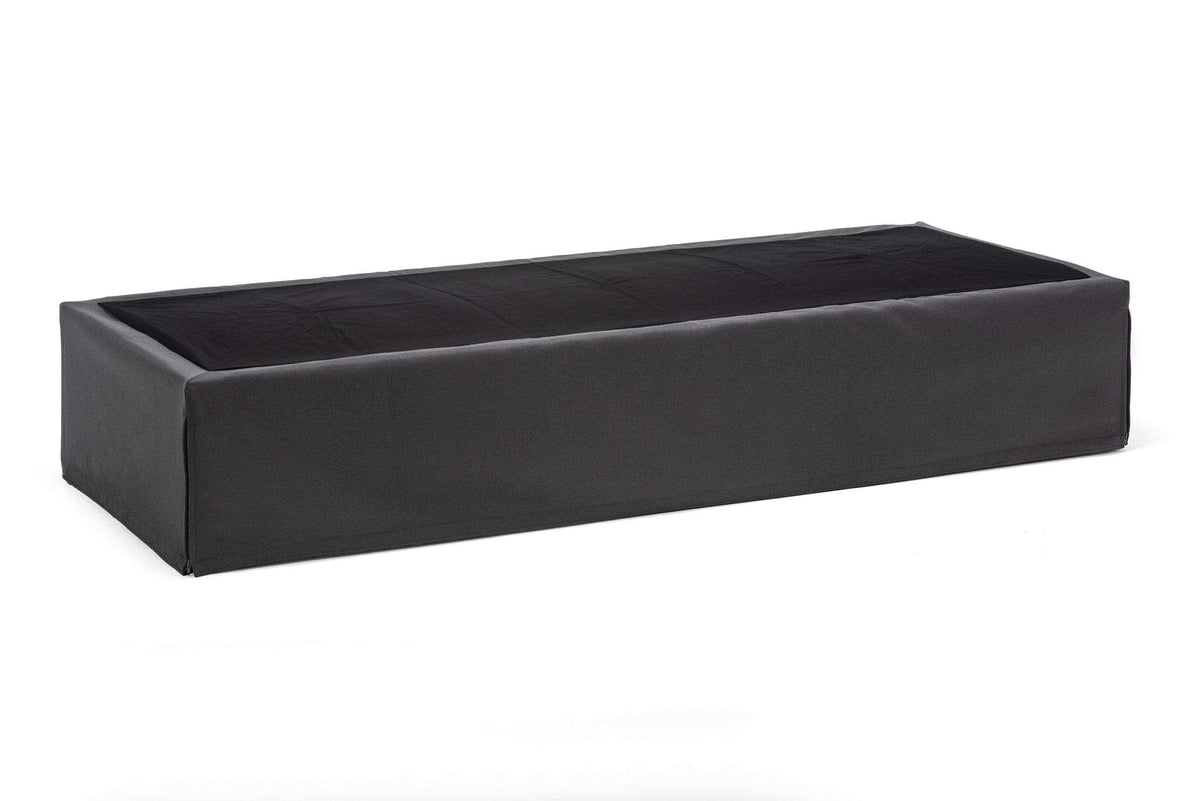 Funktionsbett Twinbox Unterbau, Bezug Luca Dunkelgrau