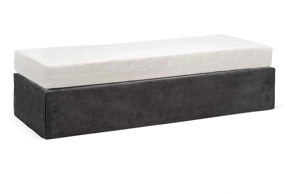 Funktionsbett Twinbox Unterbau in Graphit mit Matratze