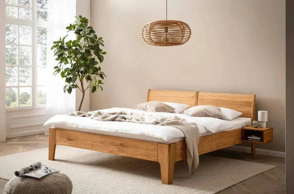 Wildeiche Massivholzbett Premium 606