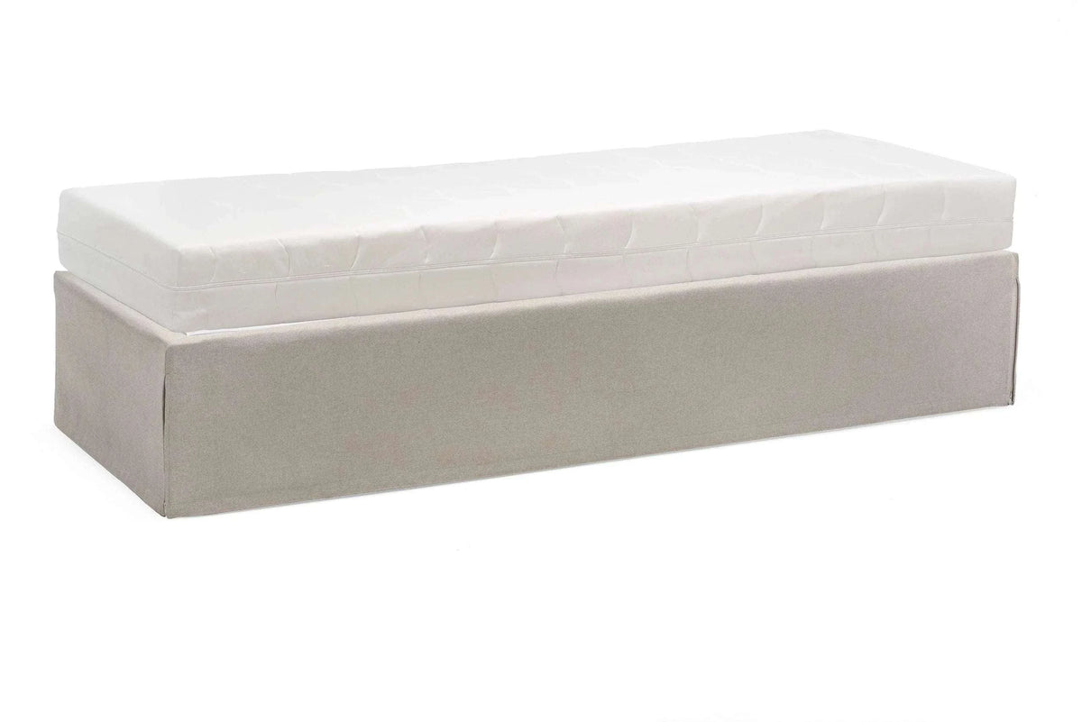 Funktionsbett Twinbox Unterbau in Nika Beige mit Matratze