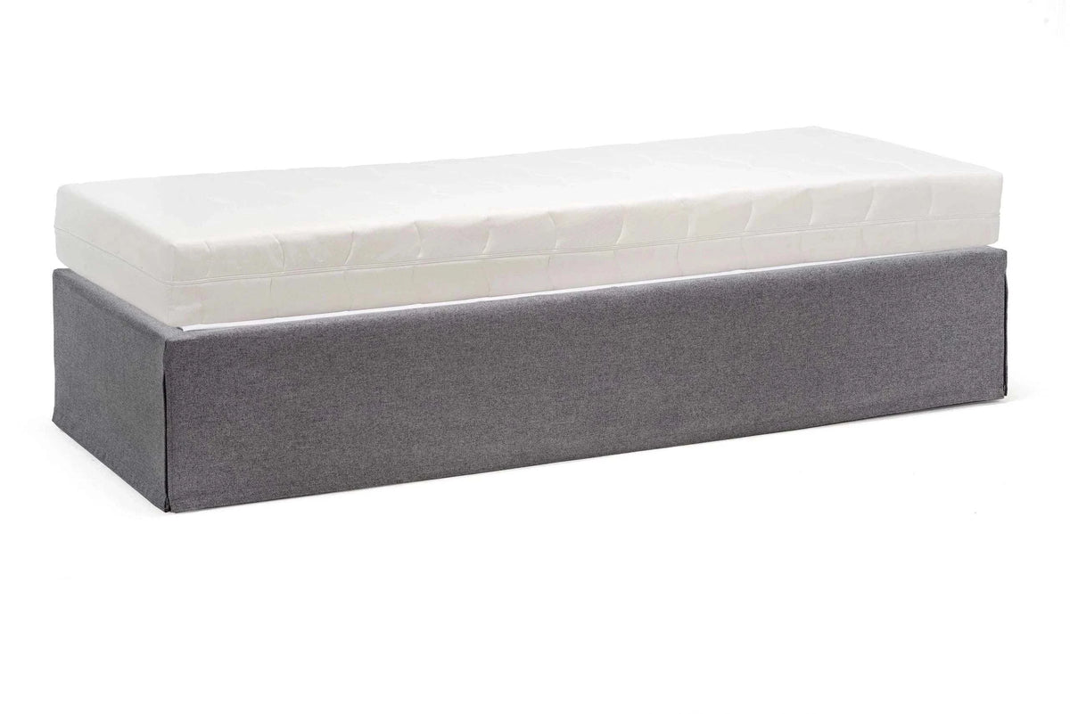 Funktionsbett Twinbox Unterbau in Nika Grau mit Matratze