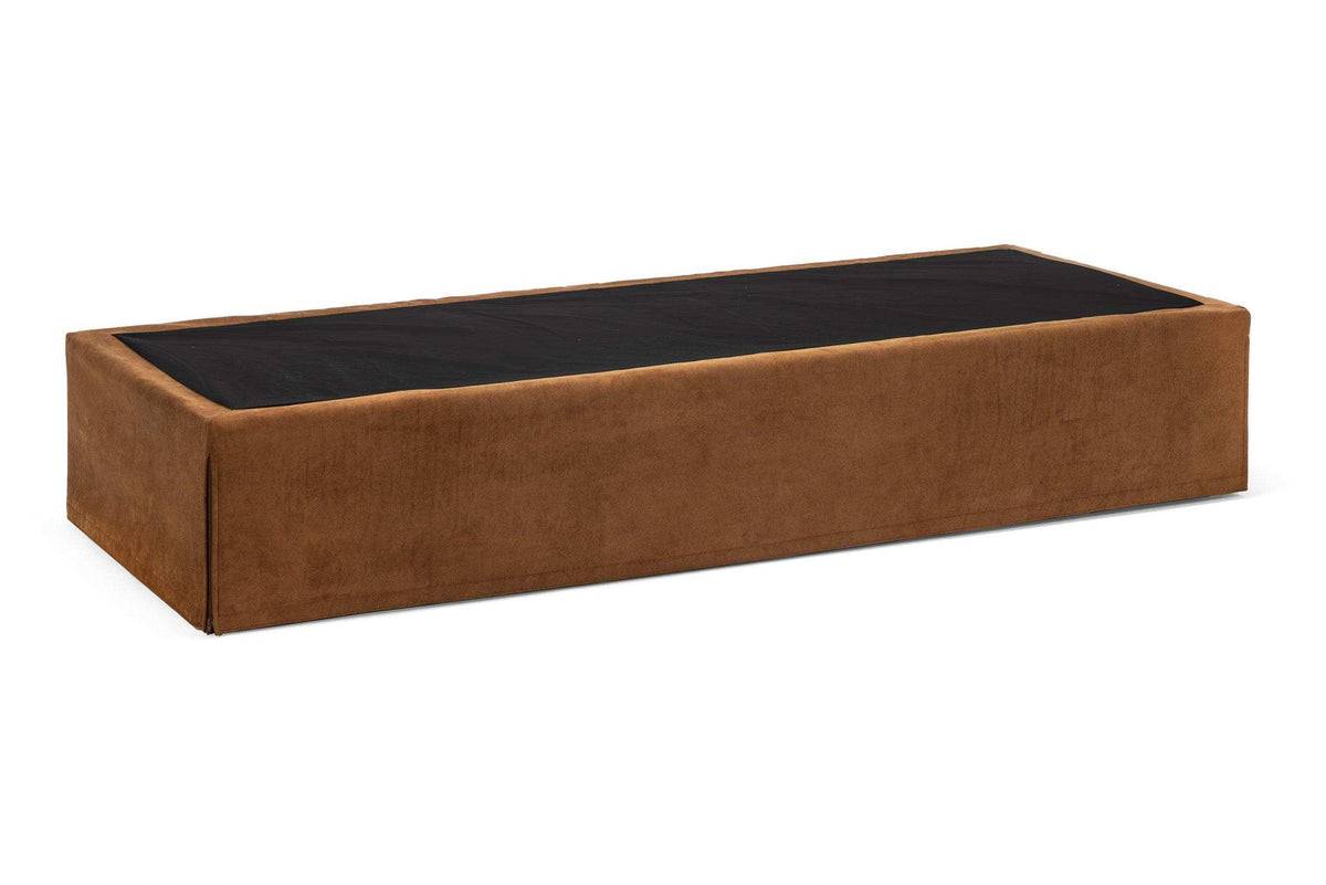 Funktionsbett Twinbox Unterbau, Bezug Cognac