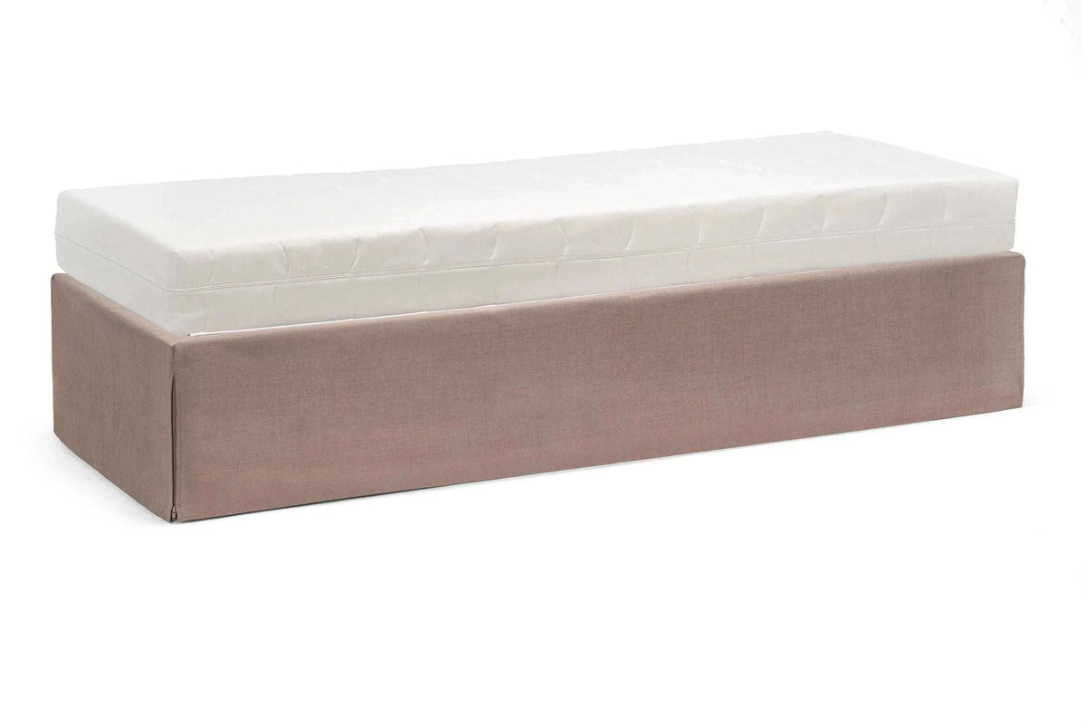 Funktionsbett Twinbox Unterbau in Taupe mit Matratze